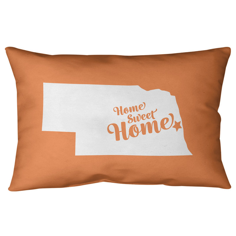 Coussin lombaire intérieur/extérieur doux pour la maison, Omaha, Orange