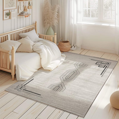 Modern Minimalist Abstract Rug Contemporary 8X10 Area Rug For Living Room Carpet