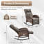 Fauteuil inclinable d'extérieur en osier à bascule avec dossier réglable et coussins (ensemble de 2)-714002559