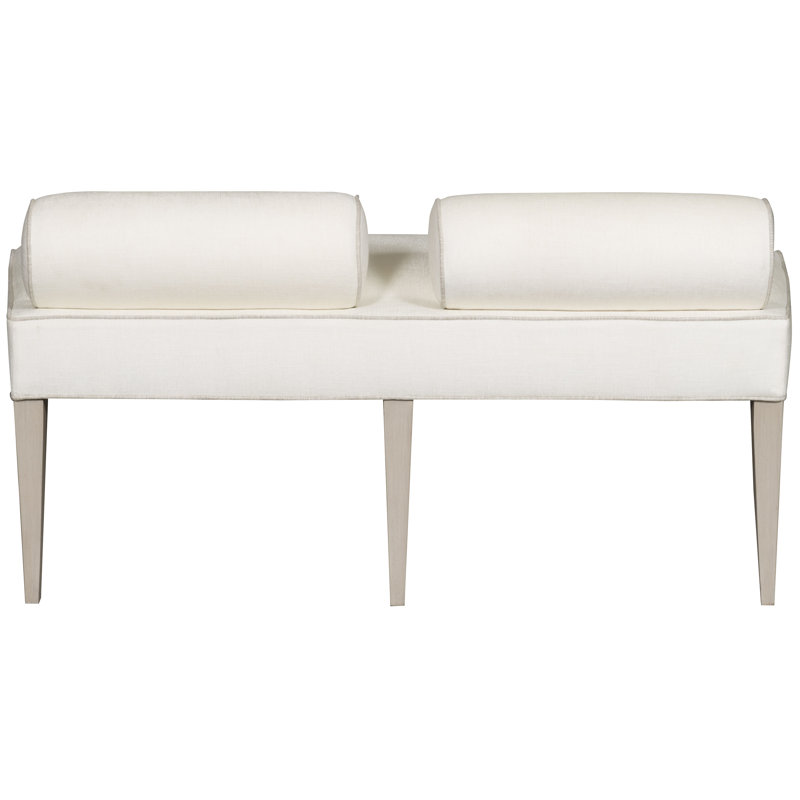 Jensen Upholstered Bench, Navada Snow, Dove Gray