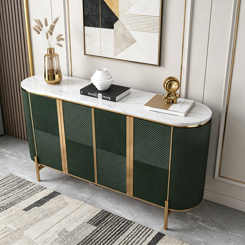 Multi-functional adjustable storage sideboard, Green