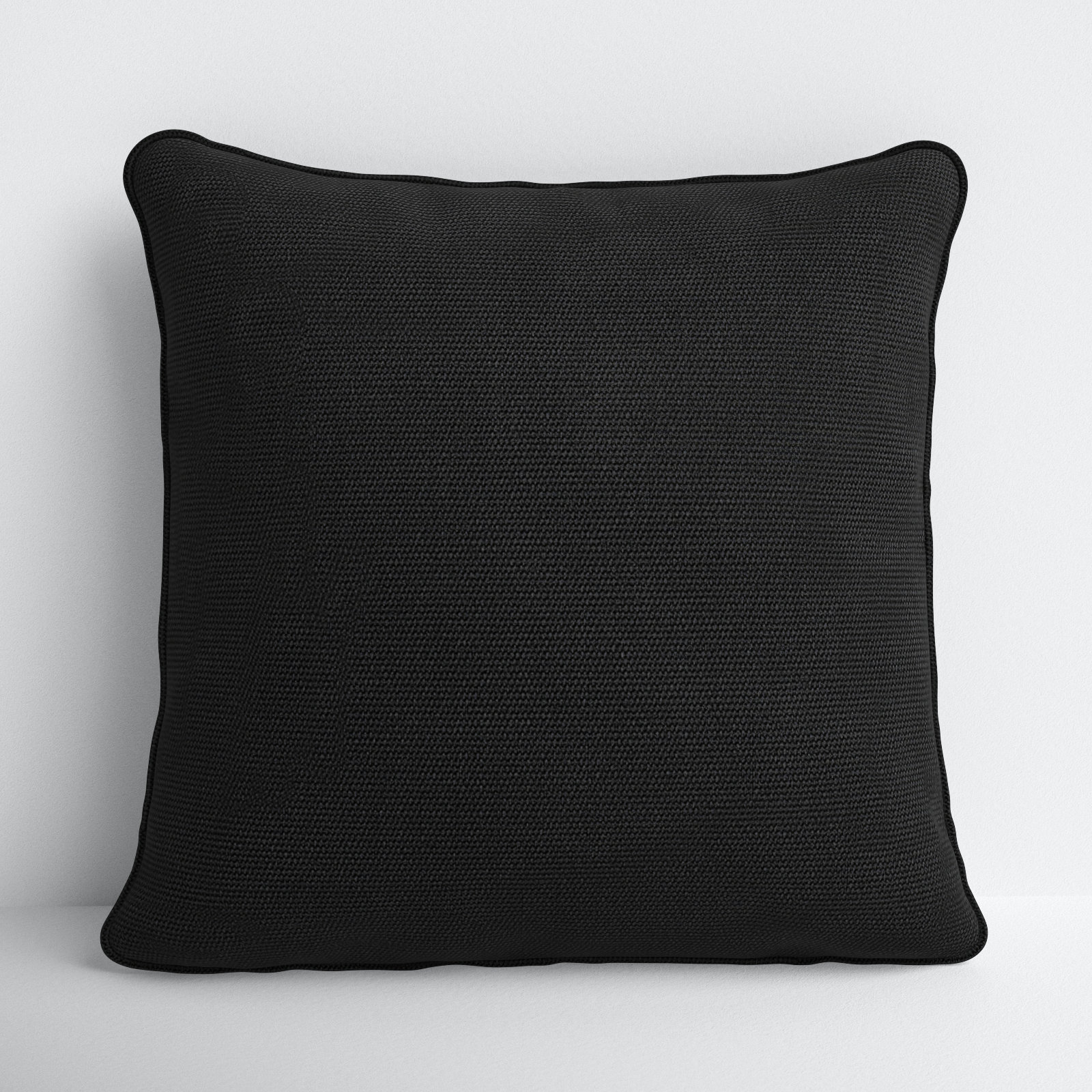 Ansonia Sunbrella® Throw Pillow, 22" x 22", Canvas Black