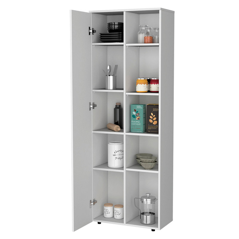 Garde-manger à 1 porte blanc, Blanc