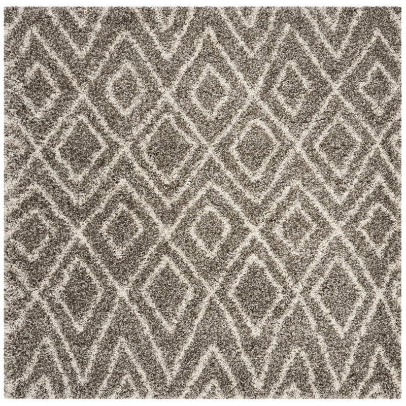 Adessa Shag Performance Geometric Rug, Square 7'