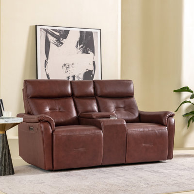 Jeramyah 70.75" Upholstered Power Reclining Sofa with USB Port
