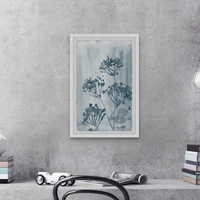 Midnight Blue Blooms by Parvez Taj - Single Picture Frame Painting, 91 cm H x 61 cm W