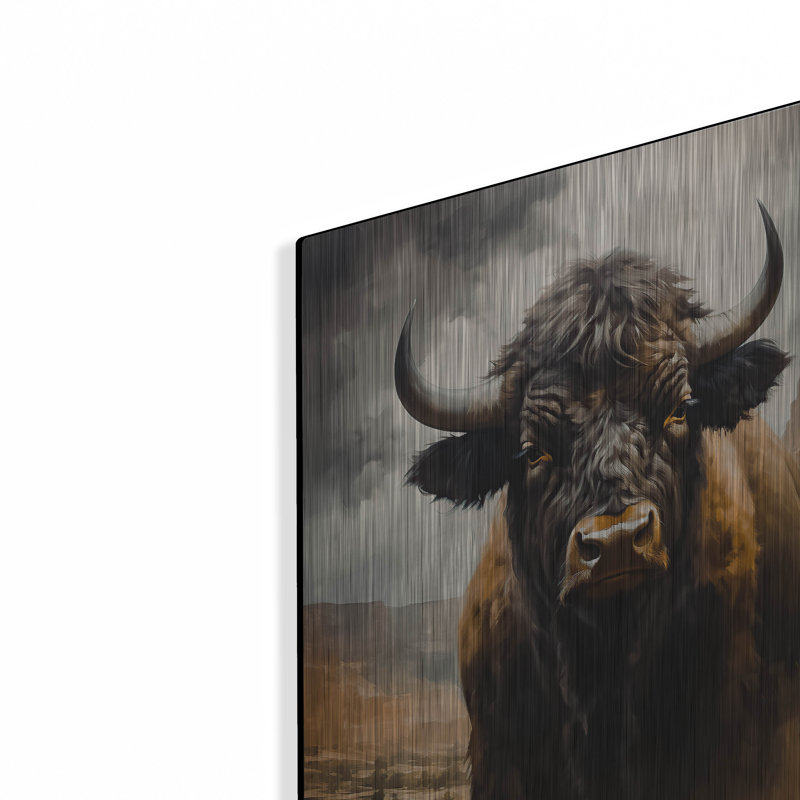 «Buffalo» par Momart, art mural en métal, H 16 po x l 12 po