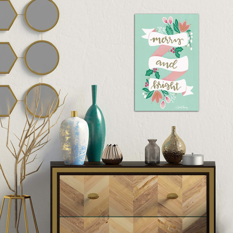 Merry & Bright by April Chavez - Wrapped Canvas Print, 66.04 cm H x 45.72 cm W x 1.91 cm D
