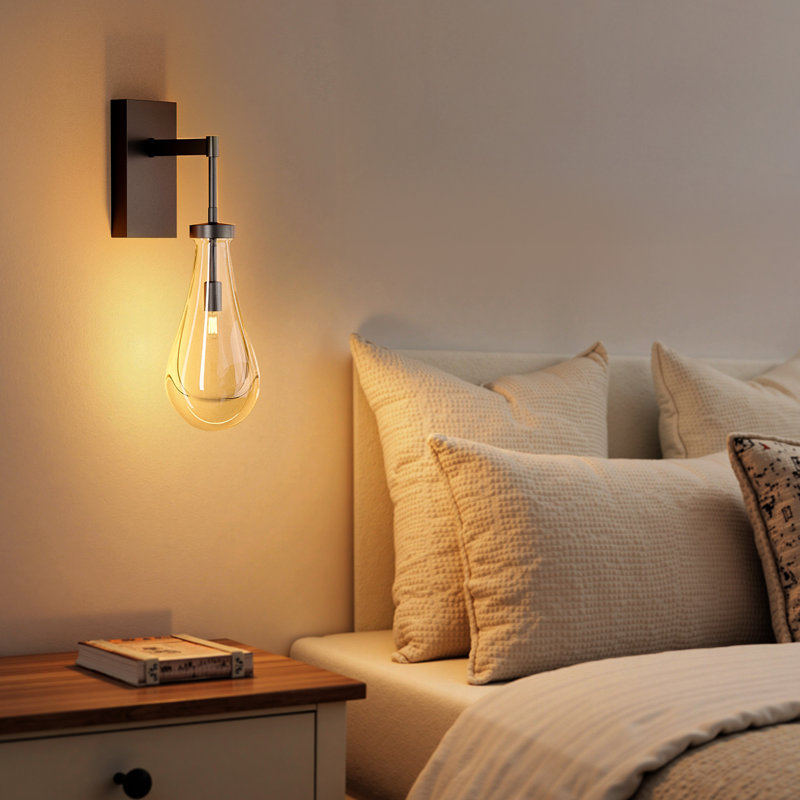 1 - Light Luxury Raindrop Wall Sconce, Matte Black