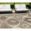 Tapis intérieur / extérieur taupe brun et ivoire 9 'x 12'