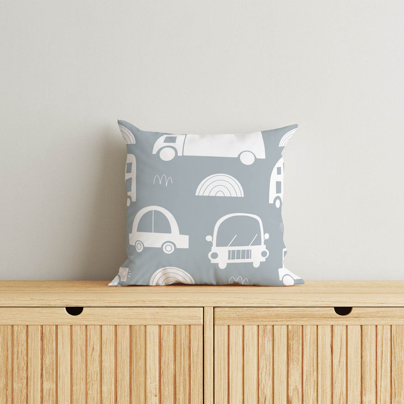 Traffic Throw Pillow, 16"H x 16"W, Slate Blue