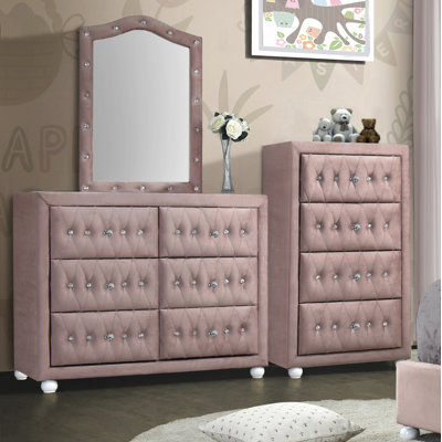 Commode 6 tiroirs avec miroir Humphery