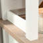Bois d'ingénierie à finition blanche pour bureau, deux tablettes horizontales, look, panneau arrière fermé, profondeur de 34,08 pouces, largeur de 14,91 po, hauteur de 38,73 po, bureau de 57,57 lb avec finition, construction, tablettes fixes