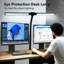 Lampe de bureau à DEL avec pince, lampe architecte soucieuse des yeux, lampe de bureau pour écran d'ordinateur à double tête, lumière de col de cygne flexible et réglable avec 4 modes de couleur et 5 niveaux de luminosité