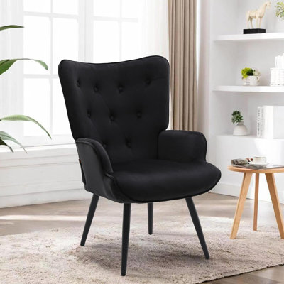 Bastoam Velvet Wingback Chair