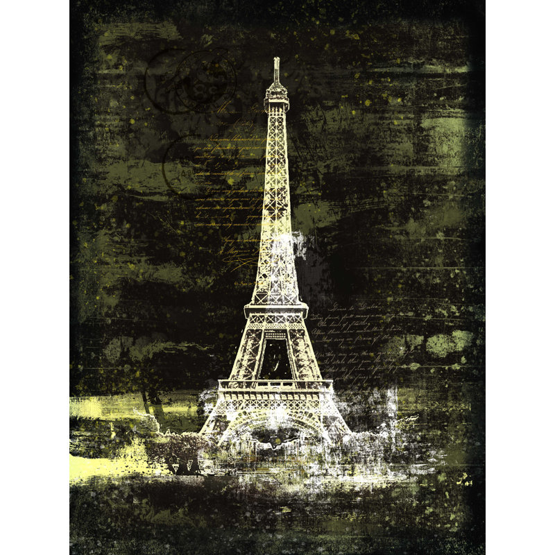 Paris - reproduction d'art sur toile tendue, H 16 po x l 12 po