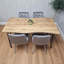 Wooden Dining Table and 4 Velvet Chairs - Stylish Dining Room Furniture-891210944-885948677