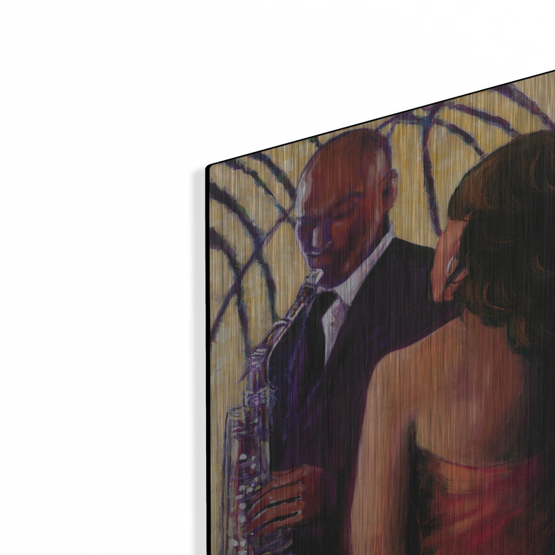 «Sax Seduction» par Monica Stewart, art mural en métal, H 24 po x l 12 po