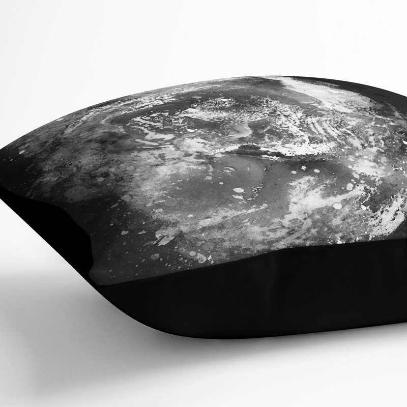 Square Throw Cushion, Black, 55cm H x 55cm W x 20cm D