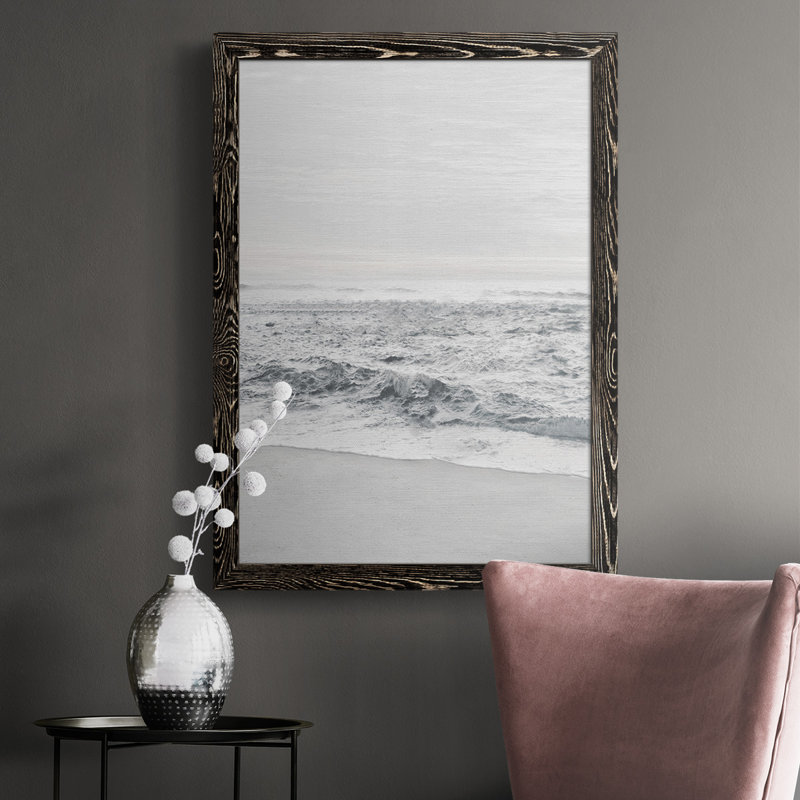 Gentle Tides II - Reproduction de photo sur toile, H 37,5 po x l 27,5 po x P 1 po, Noir