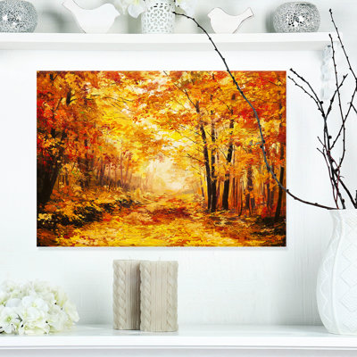 Forêt d'automne - reproduction sur toile tendue