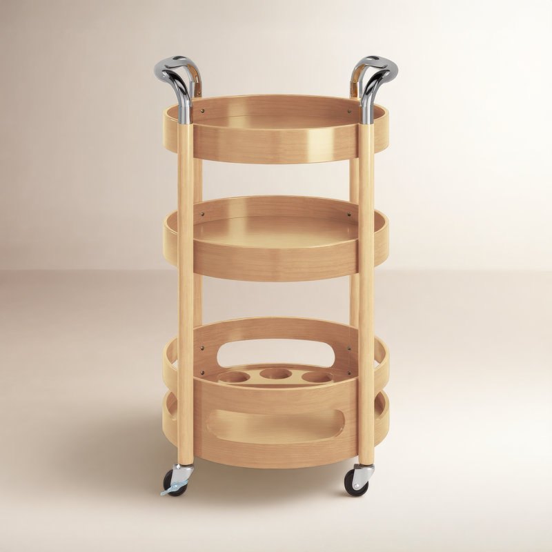 Olen Olen Bar Cart, Oak, Oak