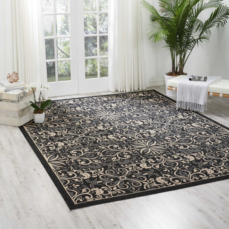 Ashby Abstract Indoor / Outdoor Rug, Rectangle 5'3" x 7'5"
