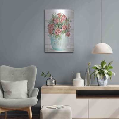 Art mural en métal «Farmhouse Flowers IV» par Cindy Jacobs, Winston Porter