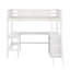 Lit mezzanine simple avec tablettes et bureau-901652600