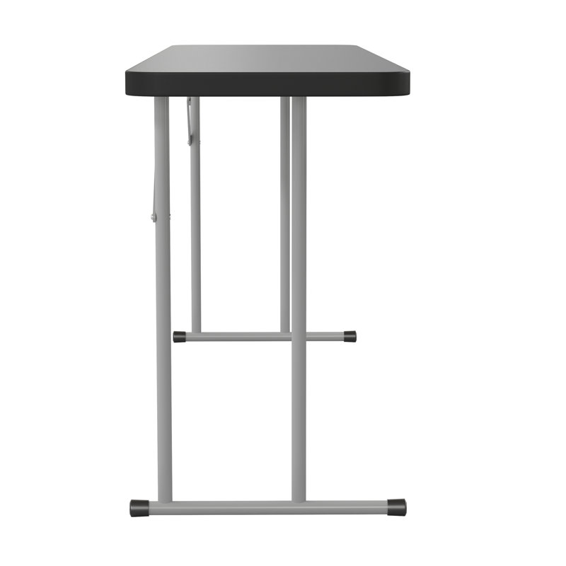 Black Rectangular Plastic Folding Training and Event Table