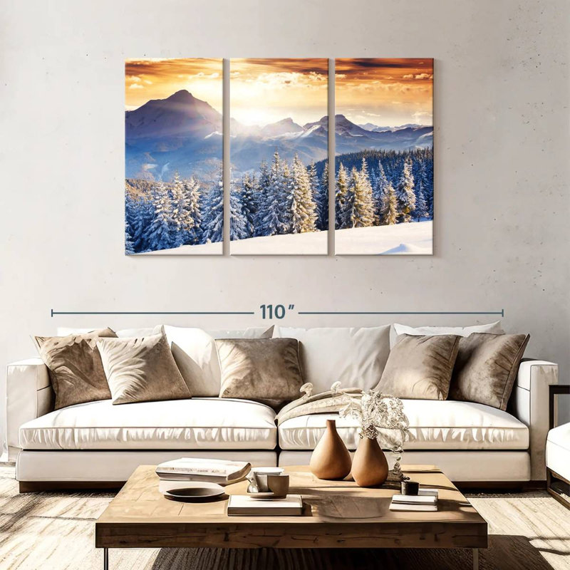 Alvord Austrian Winter Landscape At Sunset, 48" H x 74" W