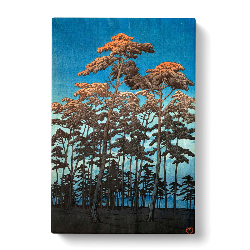 Autumn Woodland by Hasui Kawase - Wrapped Canvas Painting Pint - Wrapped Canvas, 50cm H x 35cm W x 3cm D