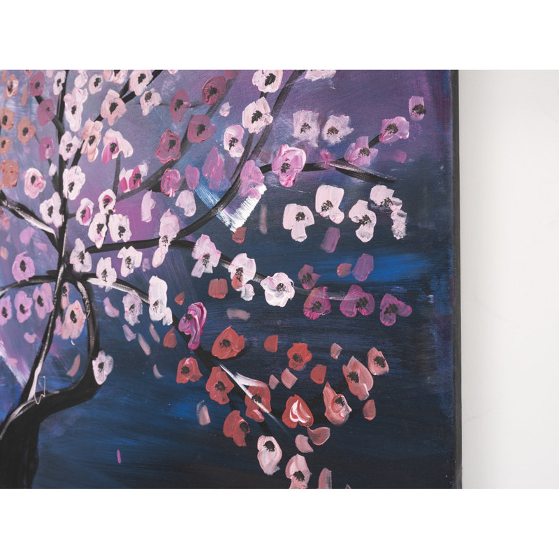 Exquisite 47'' X 27'' Wall Canvas - Pink, Hand-Painted Spring Accent Pink Painting, For Elderly Room
