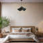 Luminaire suspendu fantaisie simple avec capuchon en coton-1988301880