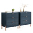 Williamsville 29'' W Modern Nightstand with 3 Drawers (Set of 2)