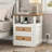 Rattan Nightstands with Storage and Built-in Outlets for Bedroom, 2 Drawers End Side Tables for Living Room,Office-2125145598