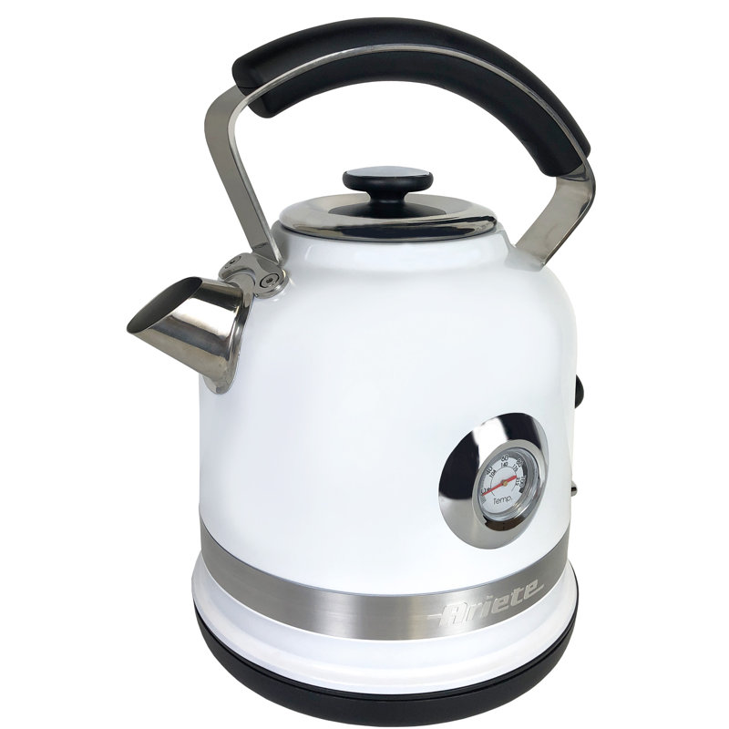 Ariete Moderna 1.7L Stainless Steel Kettle with 2 Slice Toaster Set, White
