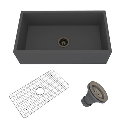 33'' L Single Bowl Concrete Kitchen Sink