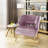 Ballentine Mid-Century Modern Accent Chair with Channel Stitching and Rubberwood Legs-1636391744