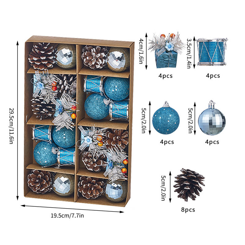 Arbre de Noël 24 pièces 24 pièces, Blue