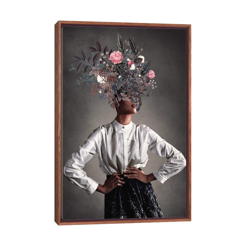 Imprimé « The Eternal Grace of Understanding » par Frank Moth, Toile avec cadre en bois brun classique, Pas de tapis