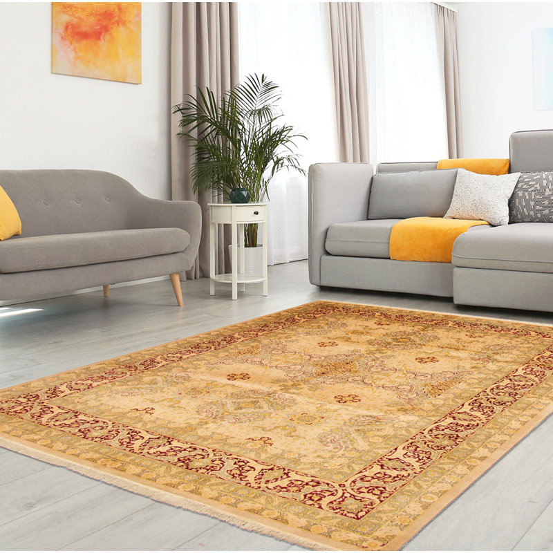 Tapis décoratif en laine noué à la main de conception unique 9 pi 1 po x 11 pi 10 po noué à la main New Age Pakh