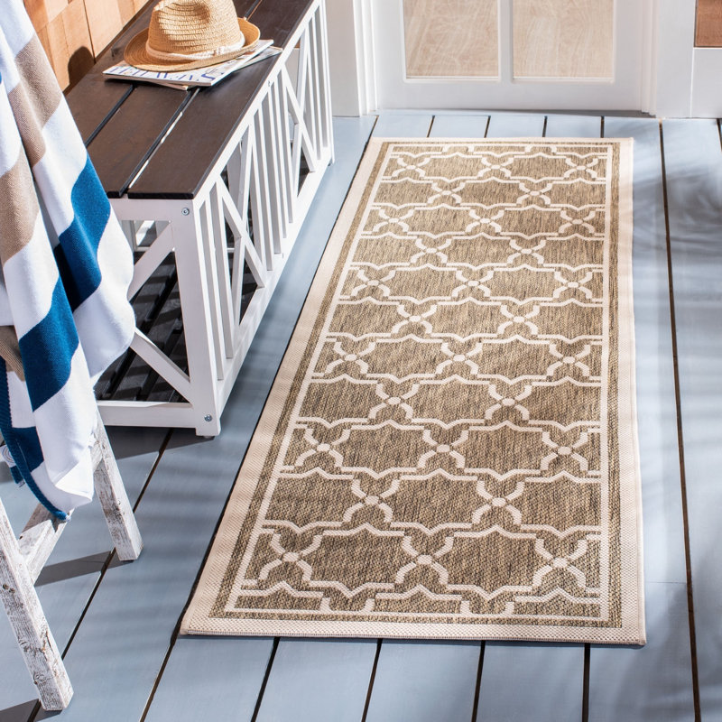 Dirks Performance Geometric Indoor/Outdoor Area Rug, Runner 2'3" x 6'7"