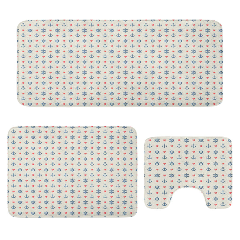  Ensemble de tapis de salle de bain 3 pièces Anchor