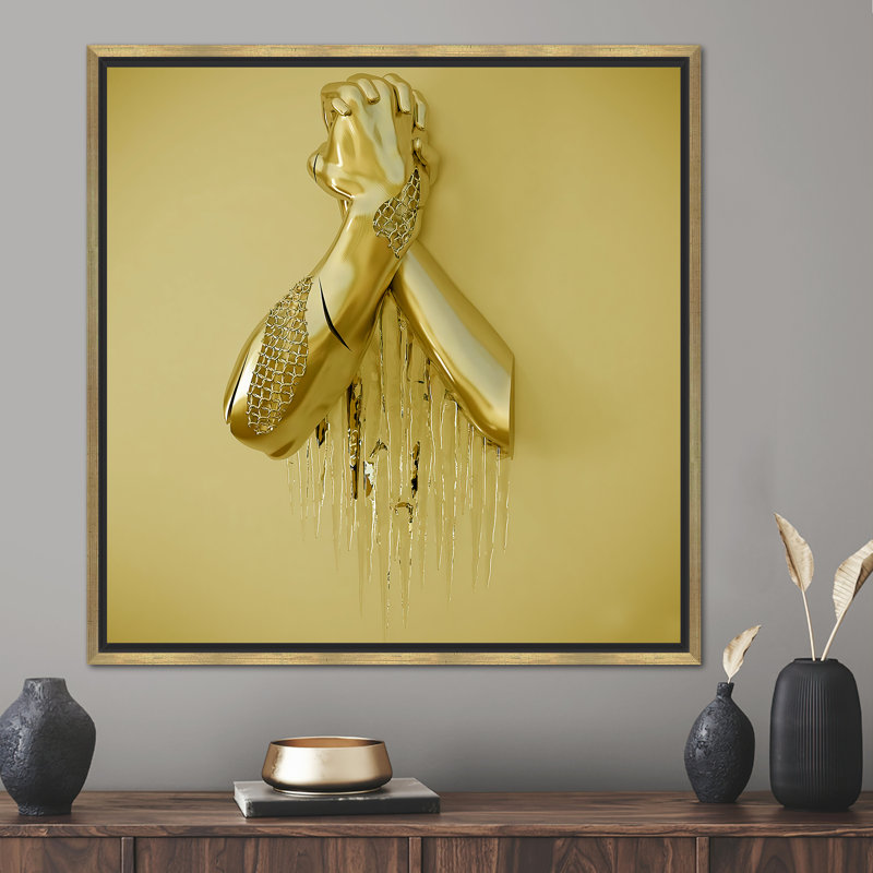 Print on Canvas, 40 cm H x 40 cm W, Gold Floater Framed