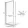 Sopora 22.5'' - 24.5'' W x 67'' H Pivot Framed Shower Door with Pattern Glass