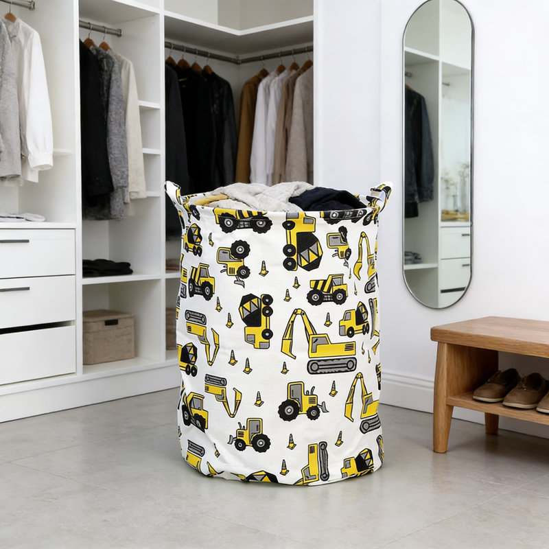 2Pcs,Kids Toy Storage Bag With Fun Cartoon Design - Large Capacity Foldable Laundry Hamper For Clothes, Toys, And Sports Equipment - Organization Solution For Bedrooms And Playrooms