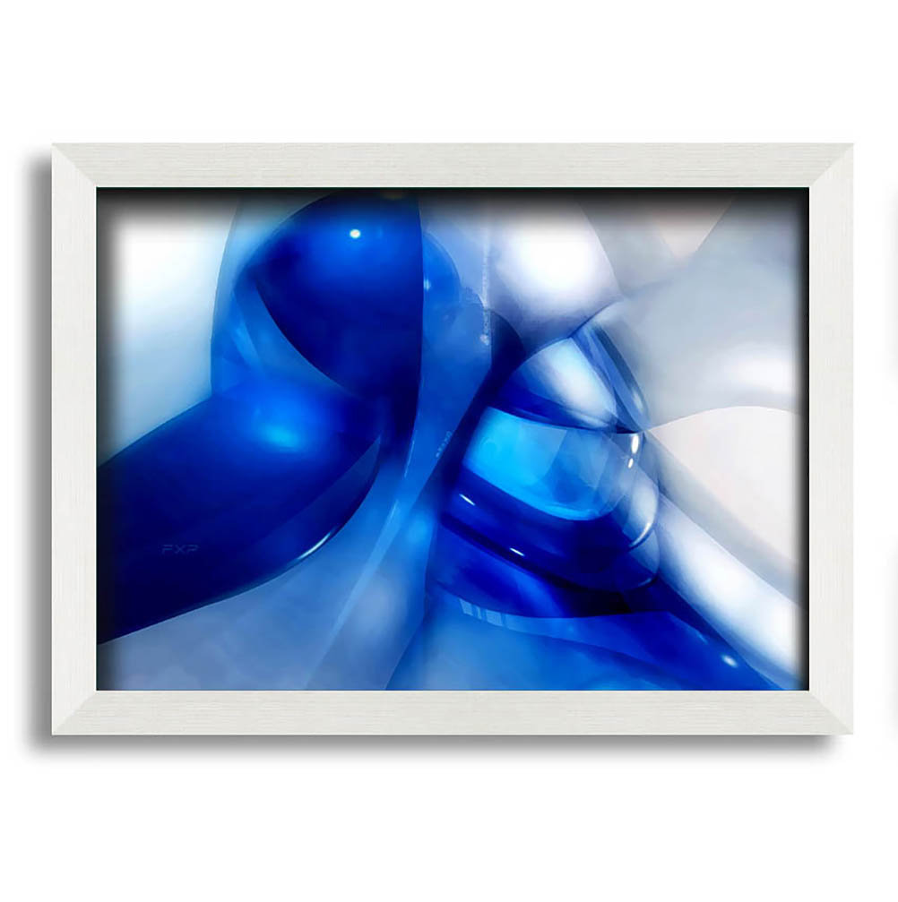 Gerahmtes Wandbild Liquid Blue Energy