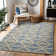 Pullins Handmade Geometric Southwestern Blue/Beige Area Rug