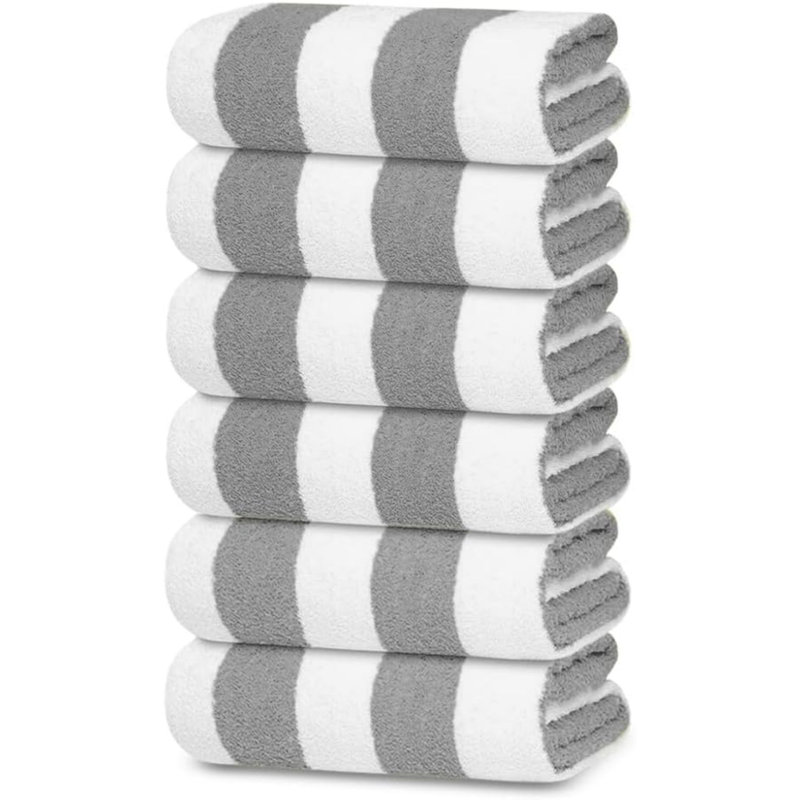 Cotton Beach Towel, Gray